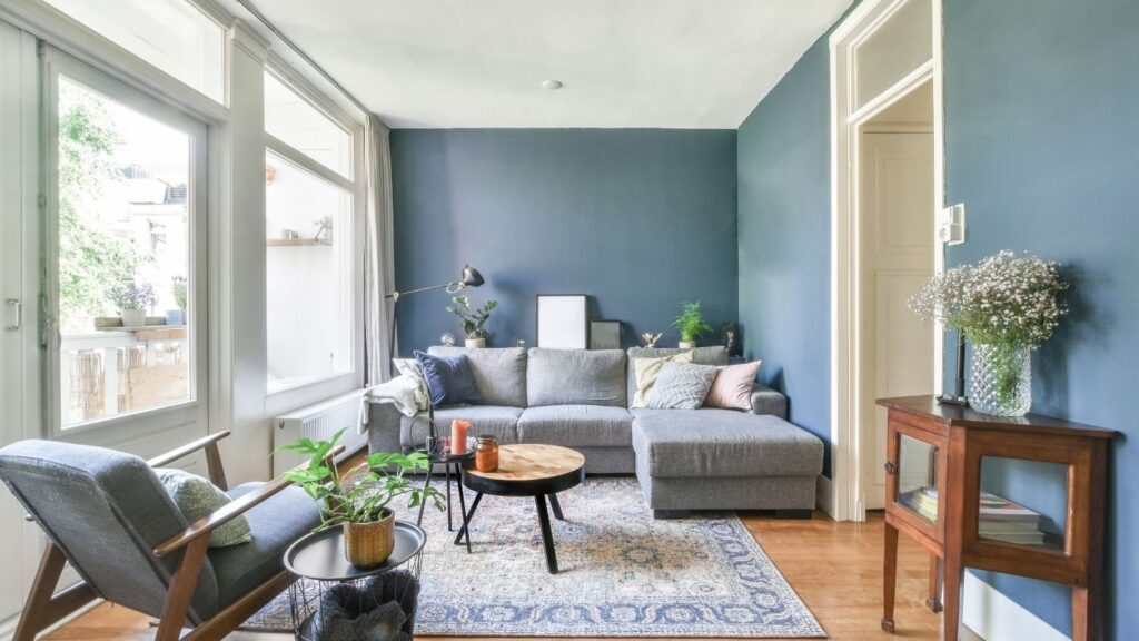 PASTEL BLUE DECOR LIVING ROOM