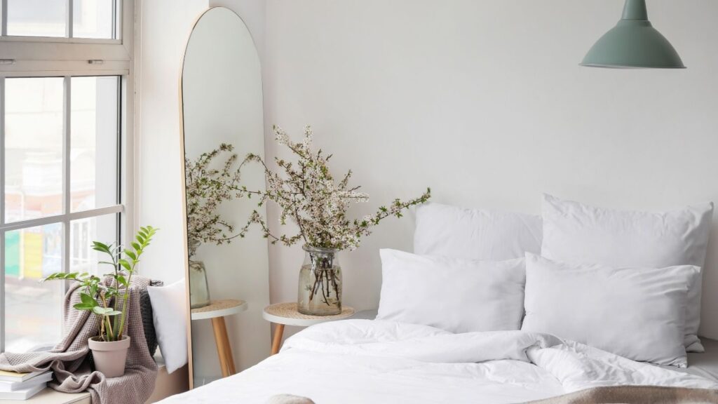 WHITE CALMING DECOR BEDROOM