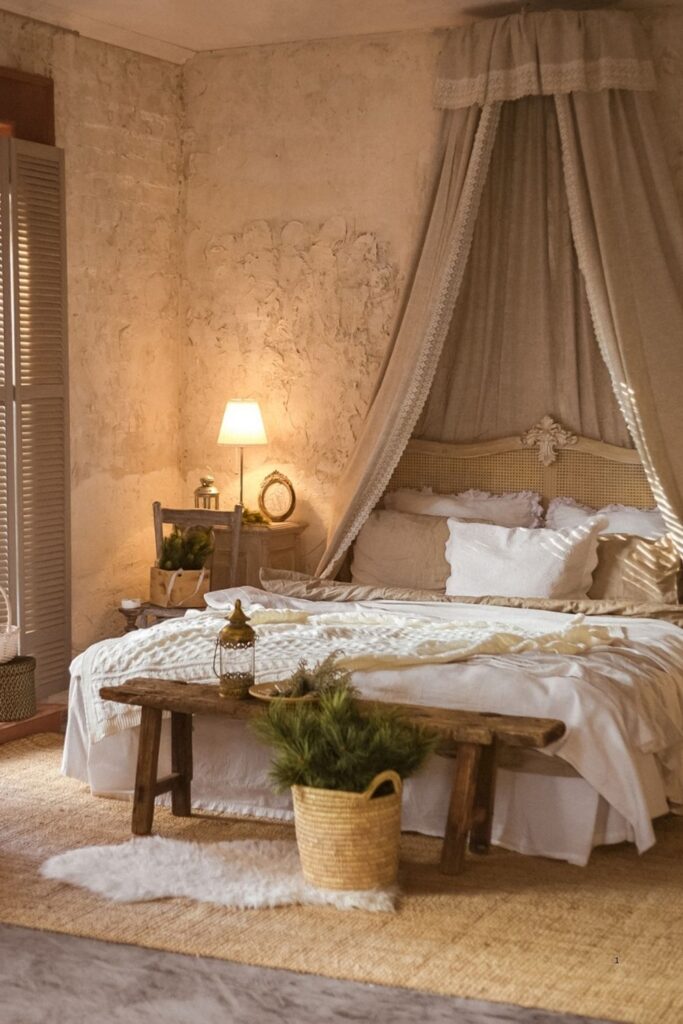 ITALIAN RUSTIC ELEGANTS WITH BED CANOPY