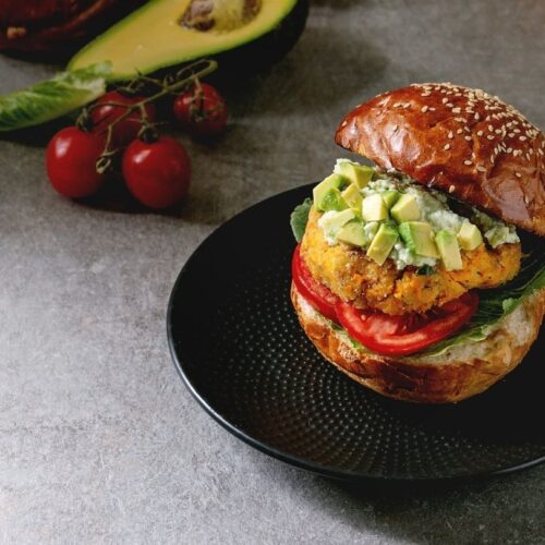 homemade bean burger