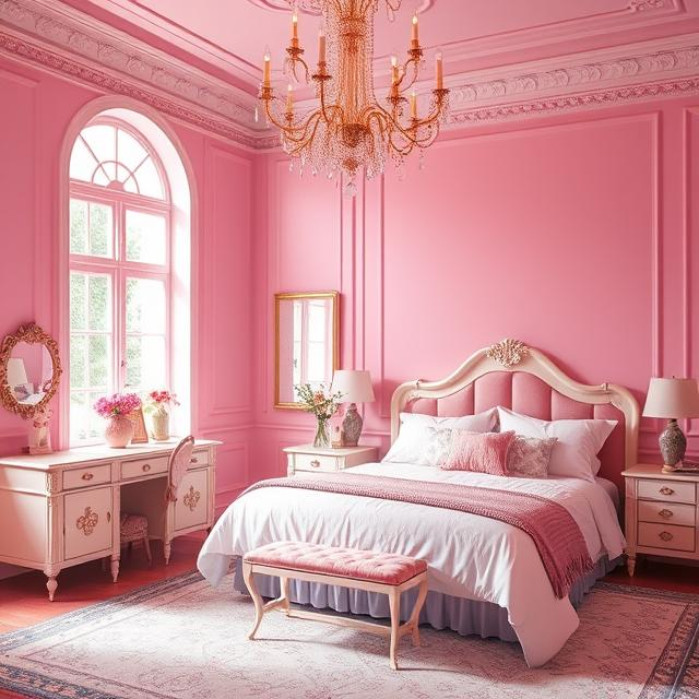 CLASSY PINK BEDROOM