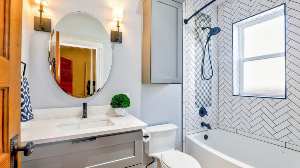 BATH SHOWER WITH BUILT-IN SINK