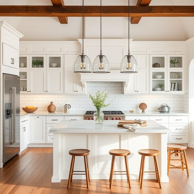 MODERN COUNTRY STYLE WHITE KITCHEN