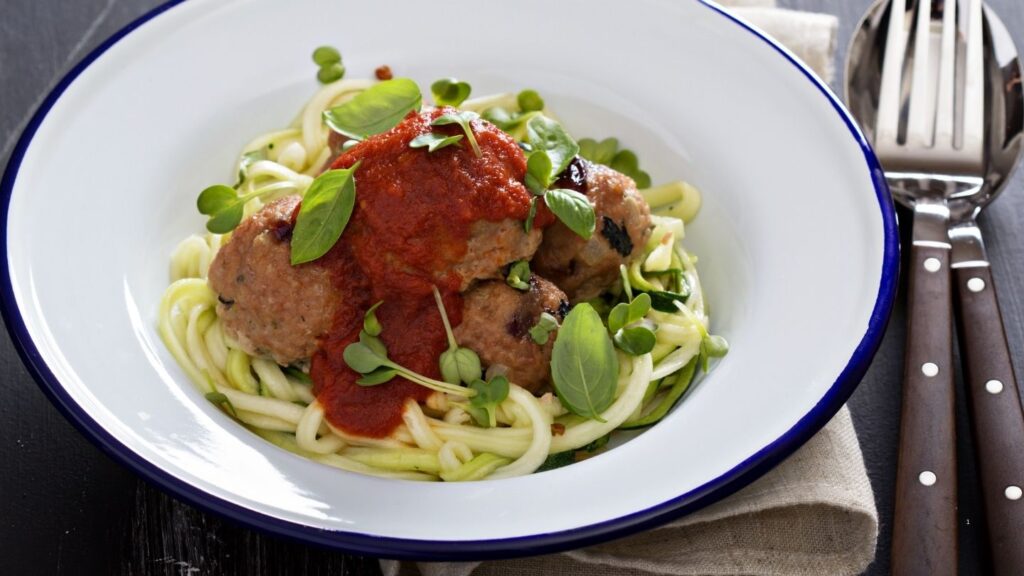 Turkey Meatballs with Zucchini Noodles